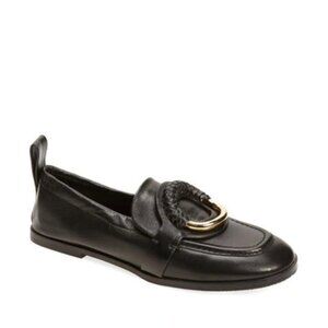 See By Chloe Hana Ring Embellished Loafer In Black. Sz: EU 36.5/US 6.5